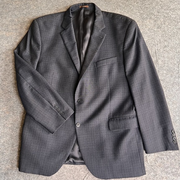 Peter Millar Blazer Mens 46R Blue Wool Jacket Sport Coat Office Classic 2 Button